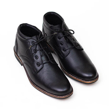 Black Chukka Boots | Handcrafted Leather Desert Boots for Men