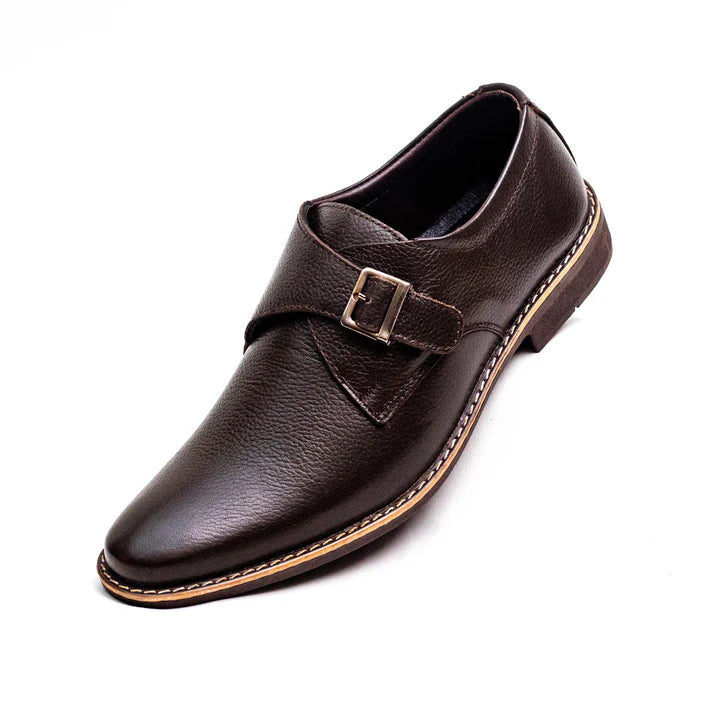 Men's Brown Monk Strap Dress Shoes Classic Formal Style Men's Brown Monk Strap Dress Shoes Classic Formal Style