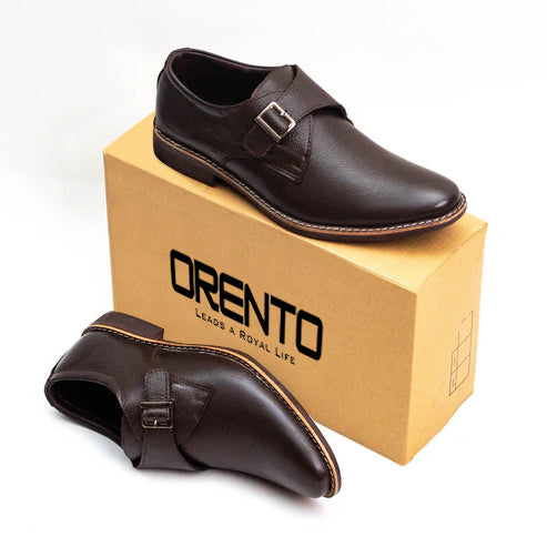 Men's Brown Monk Strap Dress Shoes Classic Formal Style Men's Brown Monk Strap Dress Shoes Classic Formal Style